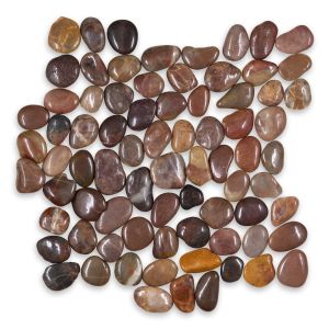 FREE SHIPPING - Red 12X12 Polished Pebble