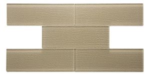 FREE SHIPPING - Linen Beige 4x12 Glass Subway