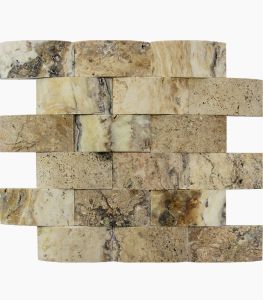 Antique Storm 2x4 Weave Tumbled Mosaic