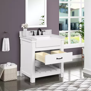 Farmington White 31" Vanity Combo (Sink + Countertop) All In One