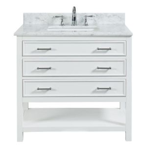 Manhattan Dove White 37" Single Sink Bathroom Vanity