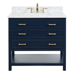 Manhattan Navy Blue 37" Single Sink Bathroom Vanity