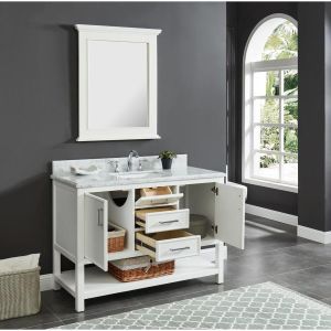 Manhattan Dove White 49" Single Sink Bathroom Vanity