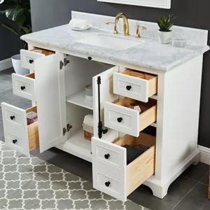 Icon White 49" Single Sink Bathroom Vanity
