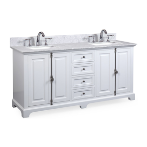 Icon Dove White 61" Double Sink Bathroom Vanity All-In-One Combo