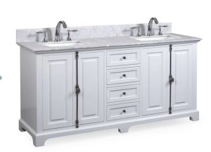 Icon Dove White 61" Double Sink Bathroom Vanity All-In-One Combo