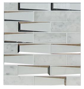 FREE SHIPPING - Carrara White 2x6 3D Pattern