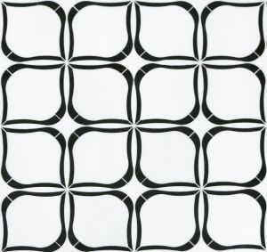 Thassos Nero Blend Waterjet Marble Mosaic