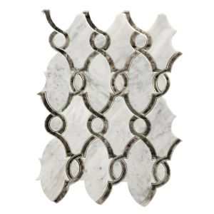 Antique Curtain Geometric Waterjet Marble Mosaic