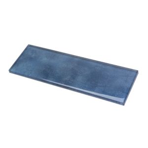 FREE SHIPPING - Caribbean Blue Cobalt Light Glass 3x9 Subway