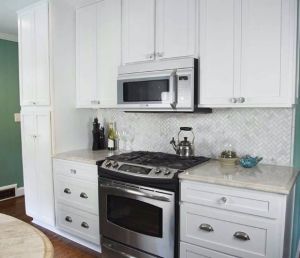 Carrara White Mini Herringbone