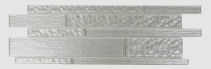 Cloud Wave 6x18 Stacked Interlocking Glass Tile