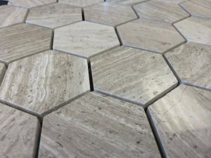 FREE SHIPPING - White Oak 6" Hexagon Honed