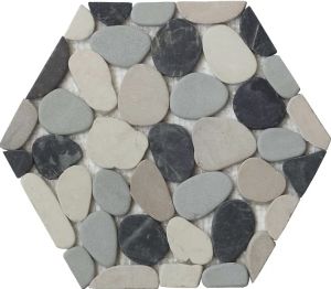 FREE SHIPPING - Genesis Honeycomb Halo Pebble Tile