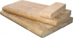 Double Bull Nose Tuscany Walnut 12x24 2" Pool Coping