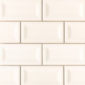 Almond Glossy 3x6 Inverted Bevel Subway