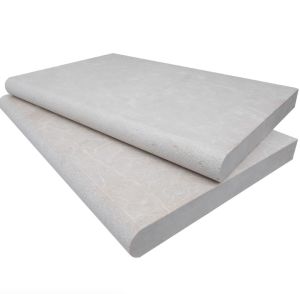 Atlantic Cream 16x24 5CM Bullnose Marble Pool Coping - SANDBLASTED