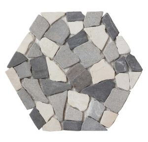FREE SHIPPING - Urban Honeycomb Halo Pebble Tile