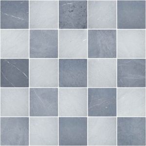 FREE SHIPPING - Checkerboard 12x12 Black & Gray Tumbled Floor & Wall Tile