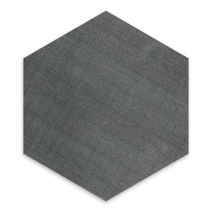 Basalt Gray 10" Grooved Hexagon Mosaic Wall Tile