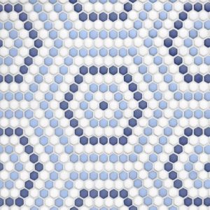 FREE SHIPPING - Belfort Coastal Geometro Recylcled Glass Mosaic Tile