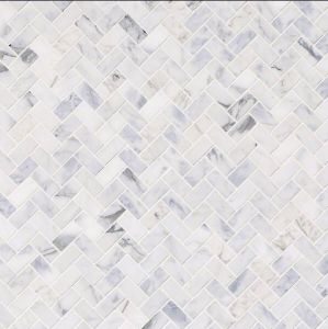 Calacatta Cressa 1X2 Herringbone Honed