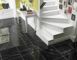 China Black With Vein 12X12 Polished