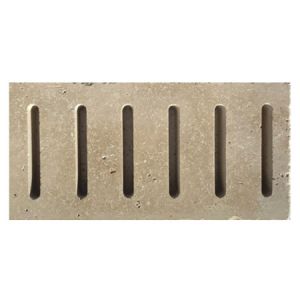 FREE SHIPPING - Travertine 6X12 3CM Drain Decor - LATTE