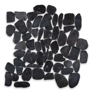 FREE SHIPPING - Obsidian Flat Interlocking 12x12 Polished Pebbles
