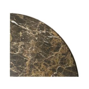 FREE SHIPPING - Double Sided Polished Marble 9" Corner Shelf - Emperador Dark