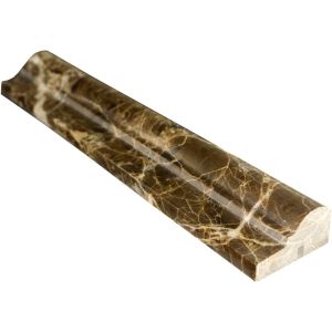 FREE SHIPPING - Emperador Dark Chair Rail Polished