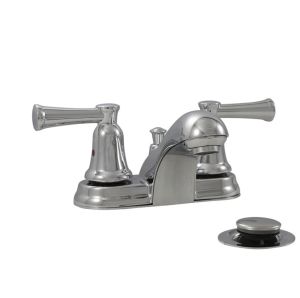 FREE SHIPPING - Dual Curved Handle Chrome Bathroom Faucet