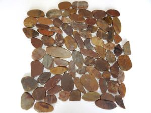 Redwood flat Interlocking 12x12 Polished Pebbles