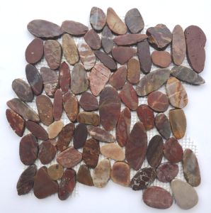Redwood flat Interlocking 12x12 Polished Pebbles
