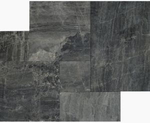 Black Knight 3CM Marble French Pattern Leathered Paver 