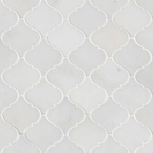 Greecian White Arabesque 12x12 Interlocking Polished