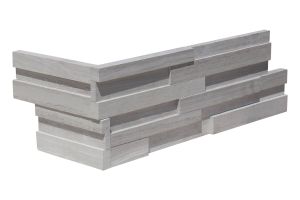 Arctic Haisa White 3D Honed "L" Corner Ledger Panel