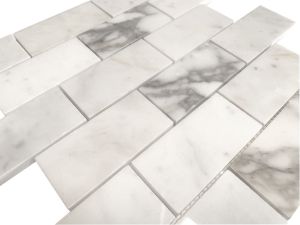 FREE SHIPPING - Calacatta Gold 2x4 Polished Brick Marble