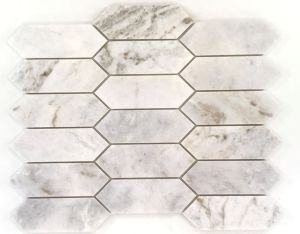 FREE SHIPPING - Kalta White Elongated Picket Marble Wall Tile