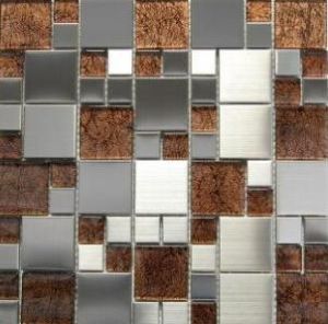 Magic Steel and Marble Glass 12x12 Blend