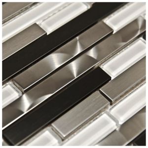 Newport Stainless 12x12 Interlocking Mosaic