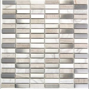 Stainless Steel and Stone 5/8 x 2 Blend Mosaic
