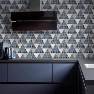 FREE SHIPPING - Hygge GLOW Geometro Recylcled Glass Mosaic Tile