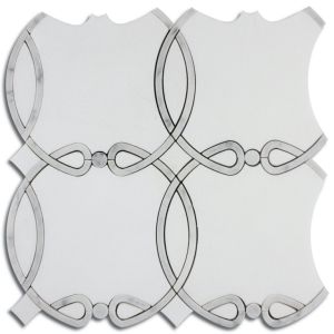 FREE SHIPPING - Artisan Light Geometric Waterjet Marble Mosaic