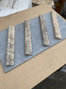 FREE SHIPPING -Silver Travertine Chair Rail