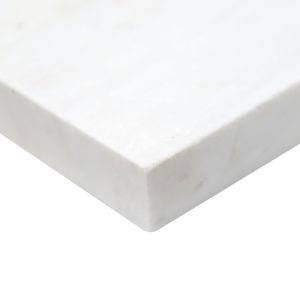 Cosmic White 12X24 5CM (2" Thick) Sandblasted Modern Edge Marble Pool Coping