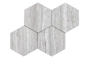 FREE SHIPPING - White Oak 6" Hexagon Honed