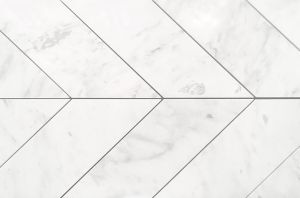 FREE SHIPPING - SOLTO WHITE 4X16 CHEVRON - HONED