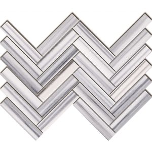 FREE SHIPPING - Marmara White 1x6 Chevron Marble Mosaic
