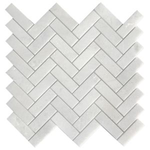 LIMITED TIME SALE - FREE SHIPPING - White Lotus 1x3 Herringbone Polished